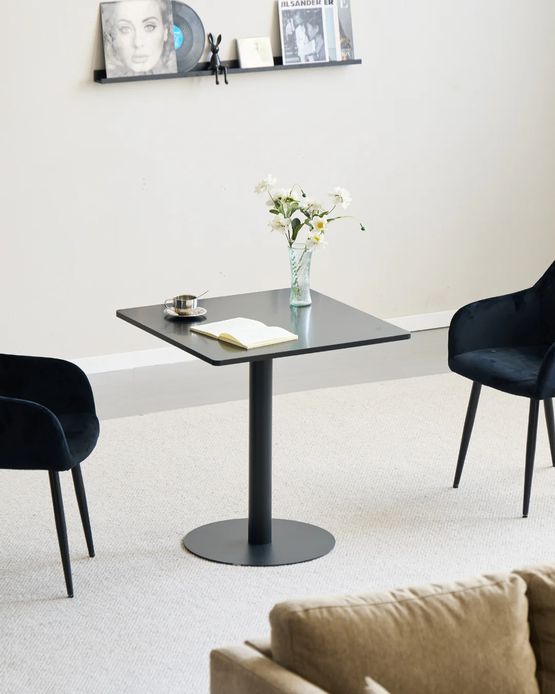 Stacey Table de café - 70 x 70 cm - Noir/Noir - Image 5