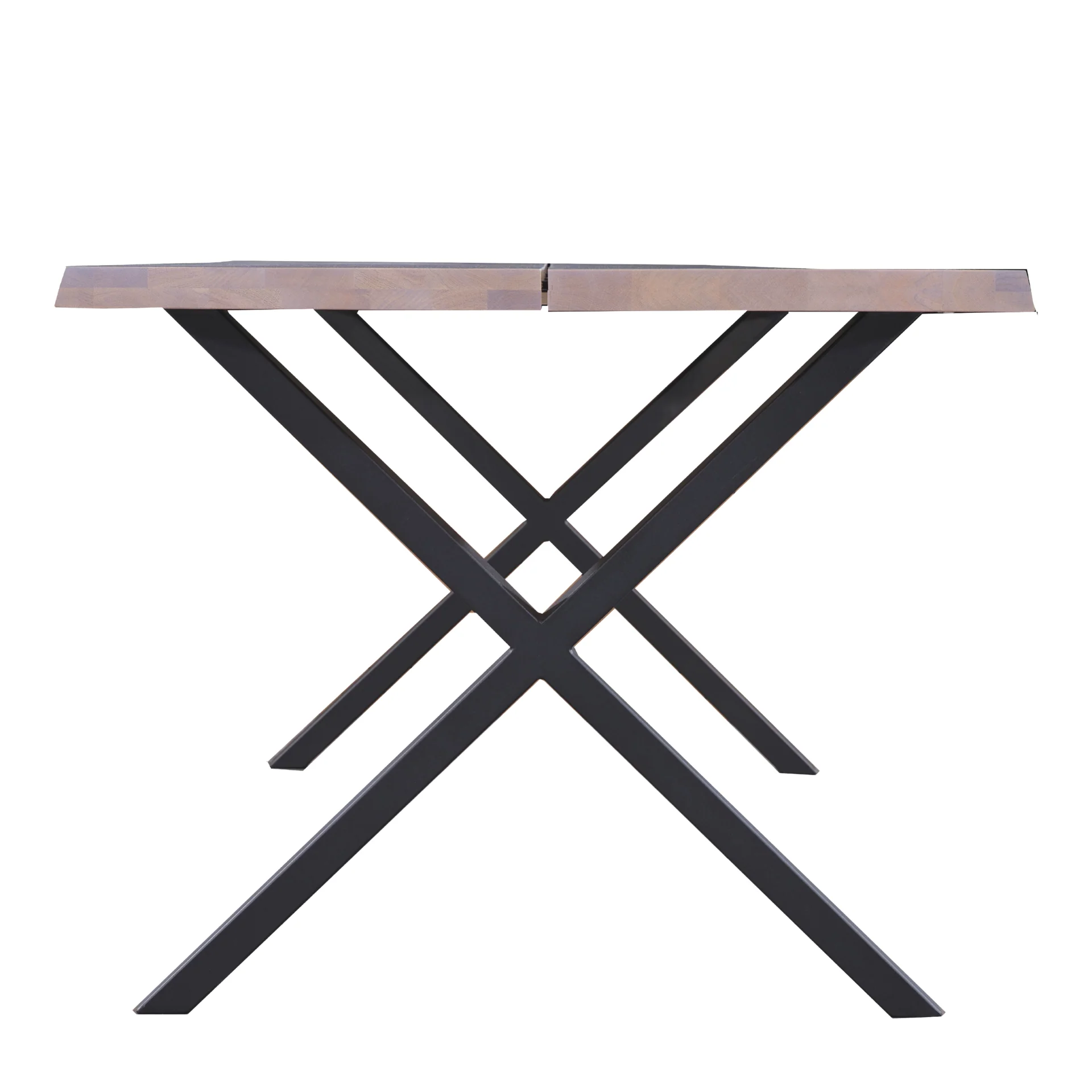 Susan - Table 200 x 95 cm en chêne blanc huilé avec pieds croisés (prêt pour rallonges) - Image 5
