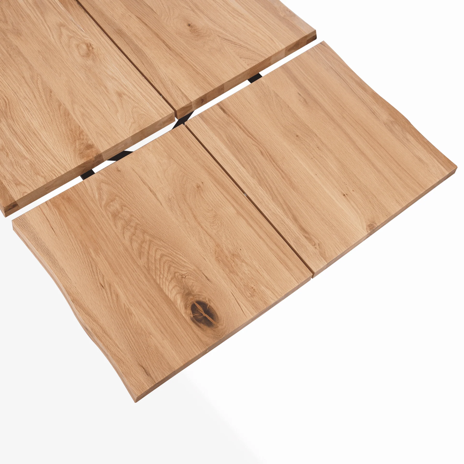 Susan - Table 200 x 95 cm en chêne naturel huilé avec pieds croisés (Préparé pour des rallonges) - Image 4