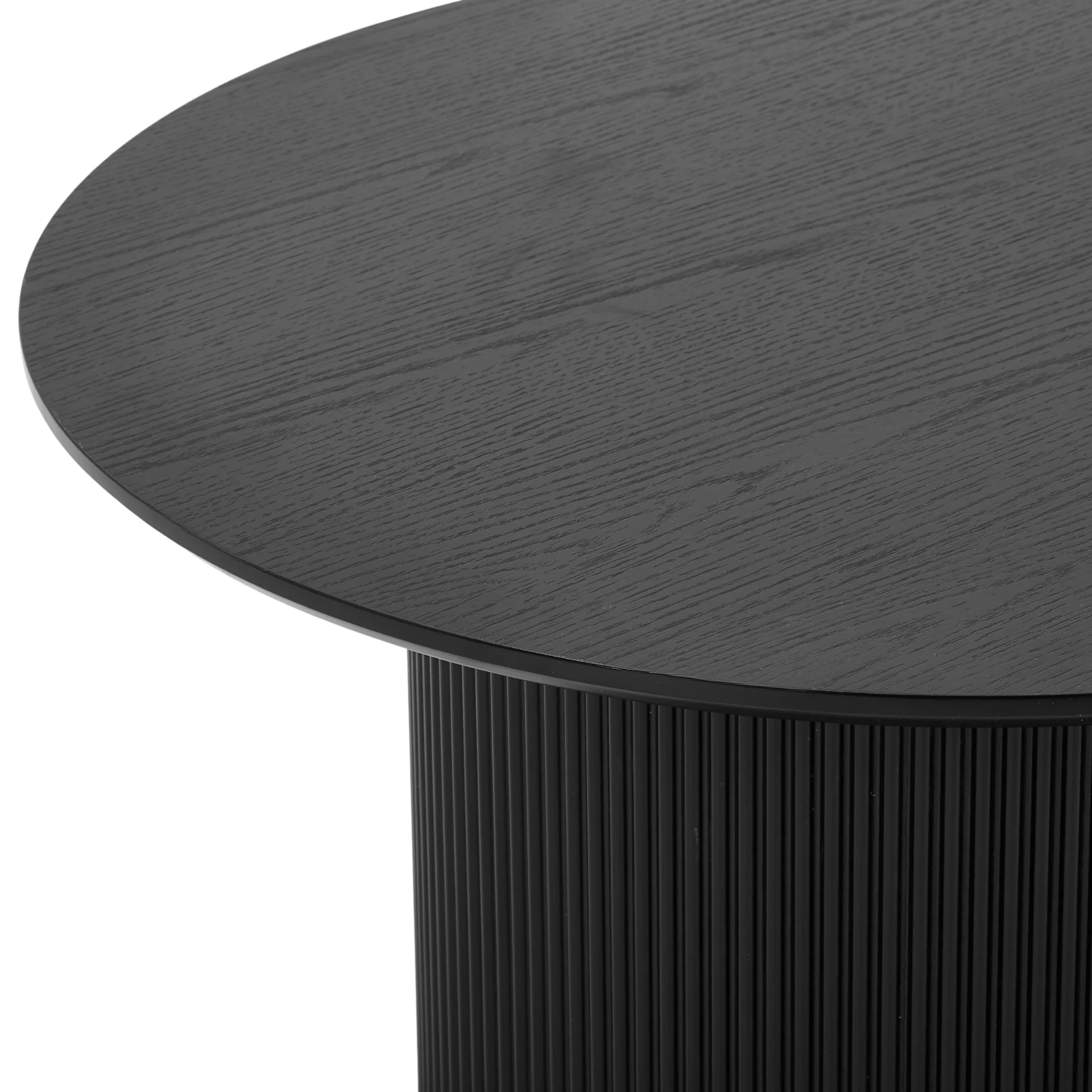 Table basse Martina en mélamine noire Ø80 cm - Image 3