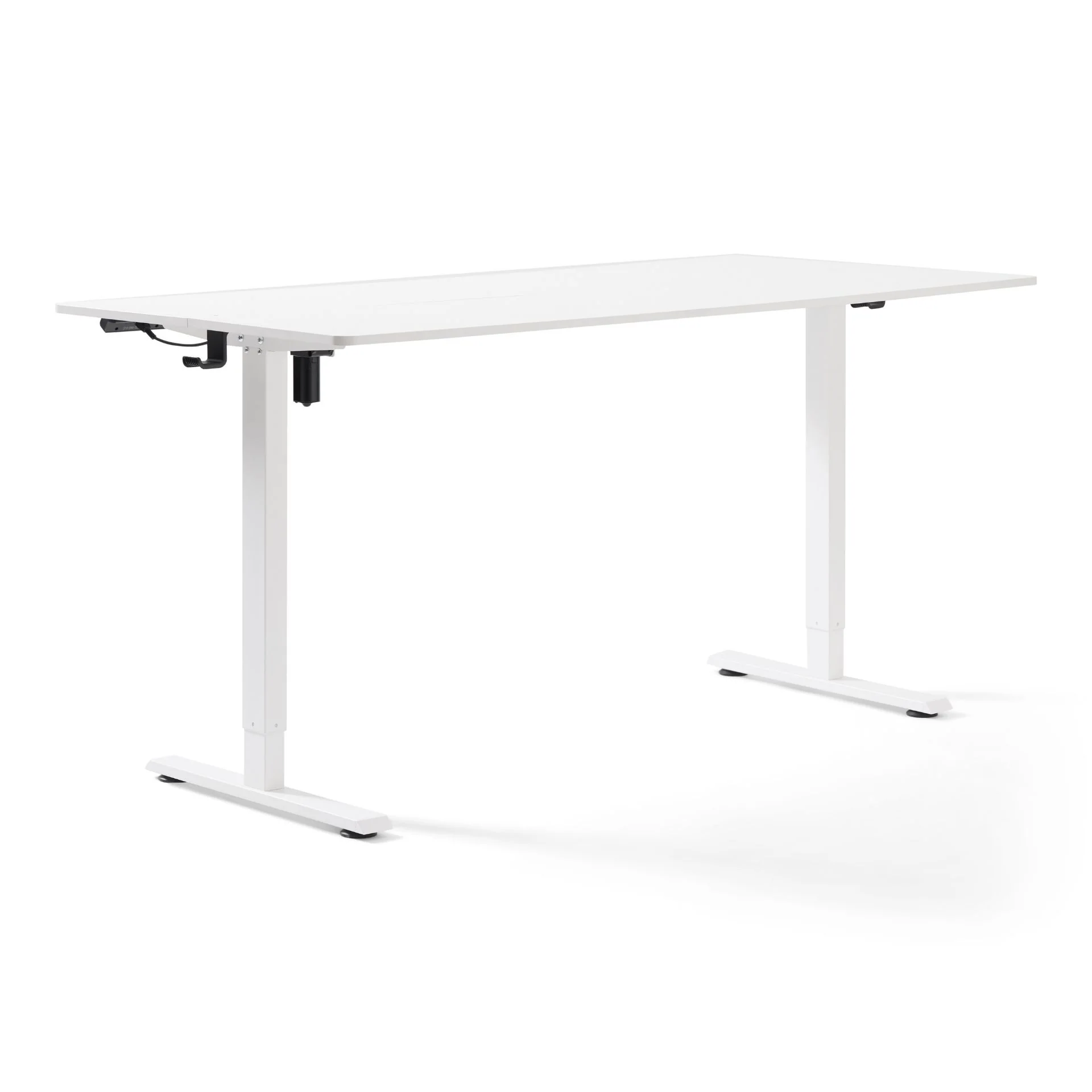 Table Damian réglable en hauteur 160x80 cm en blanc - Image 4