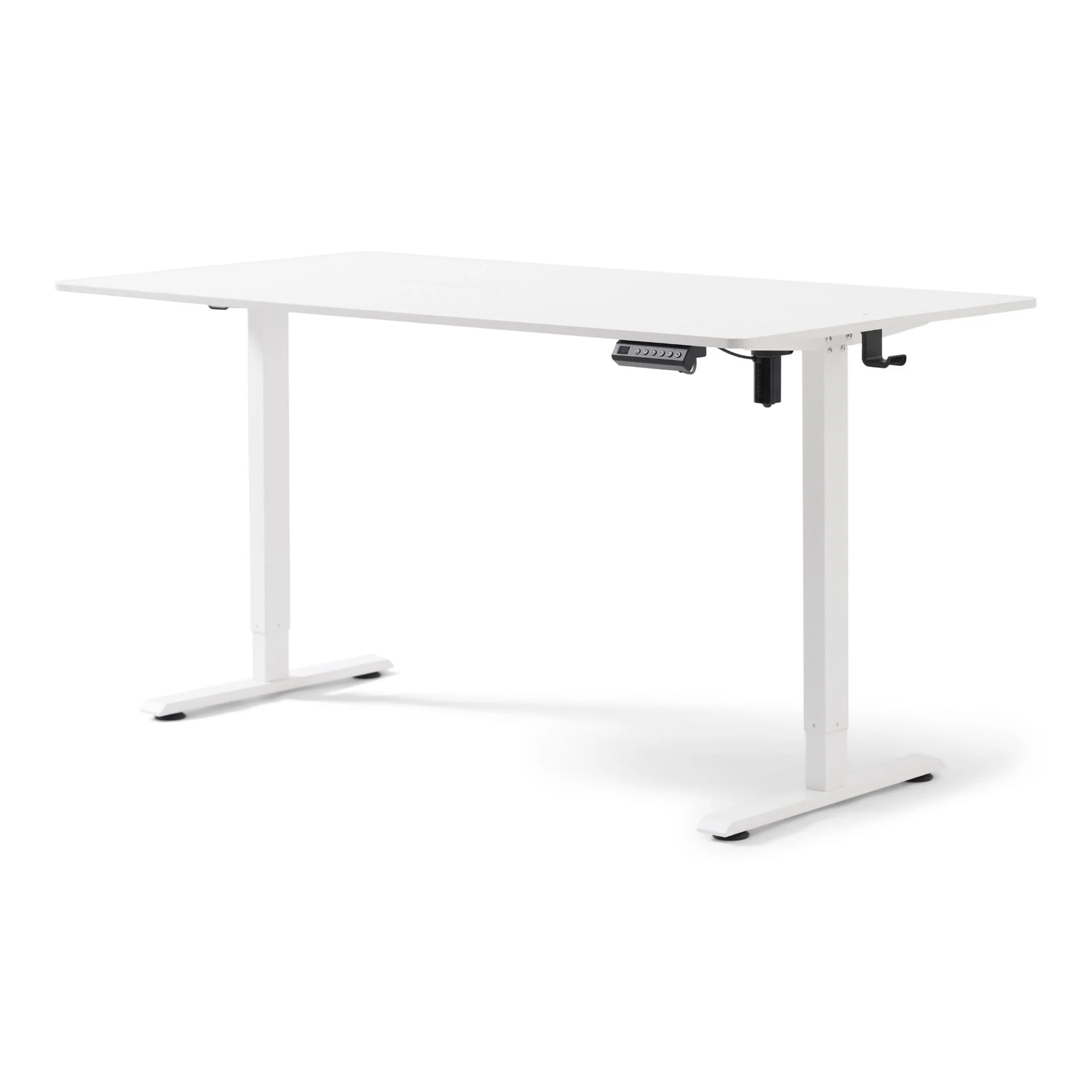 Table Damian réglable en hauteur 160x80 cm en blanc - Image 7