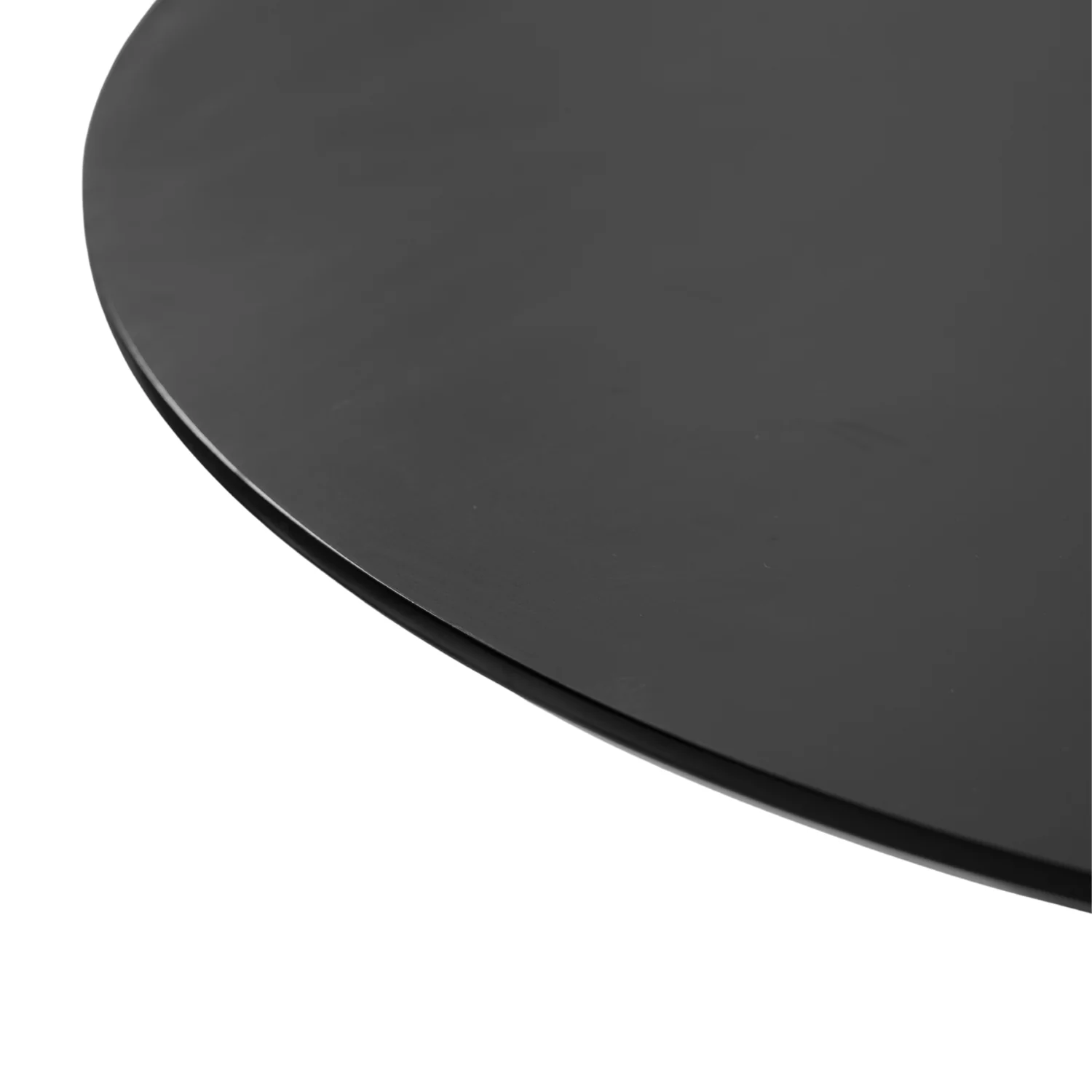 Table de salle à manger ronde Diego en noir avec base en trompette Ø90 cm - Image 6