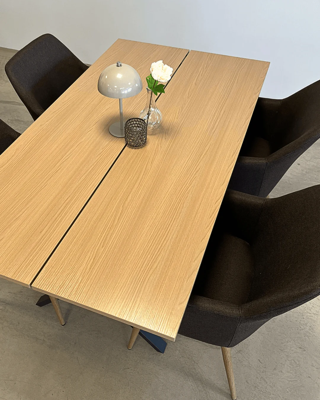 Marly Table Plank en placage chêne 150x80x75 cm - Image 4