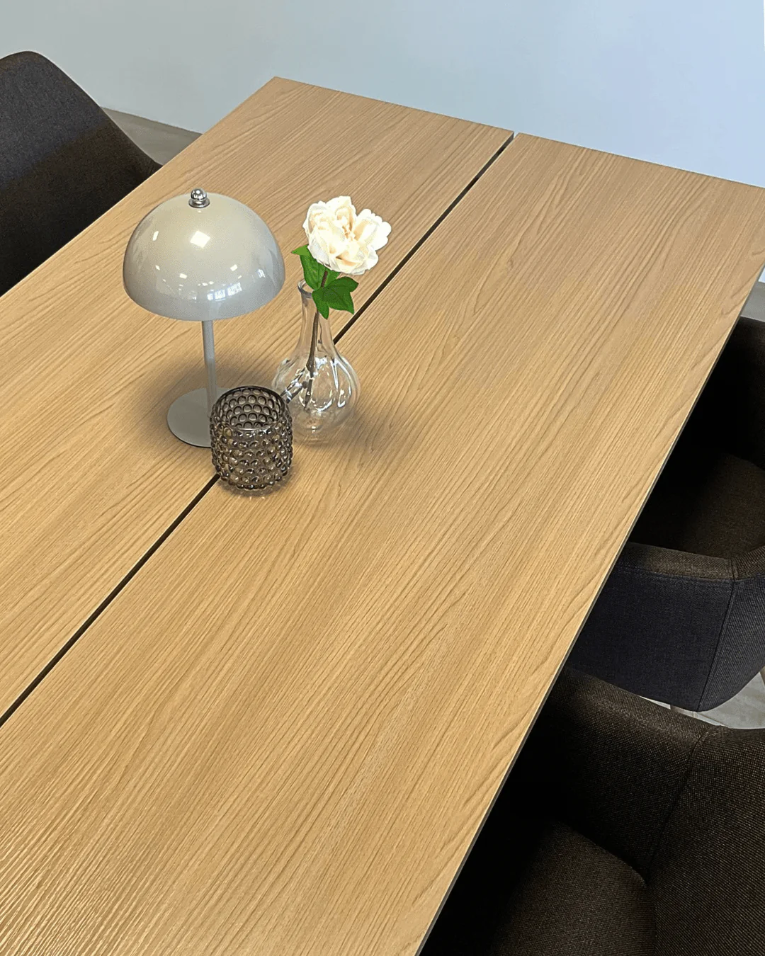 Marly Table Plank en placage chêne 150x80x75 cm - Image 5