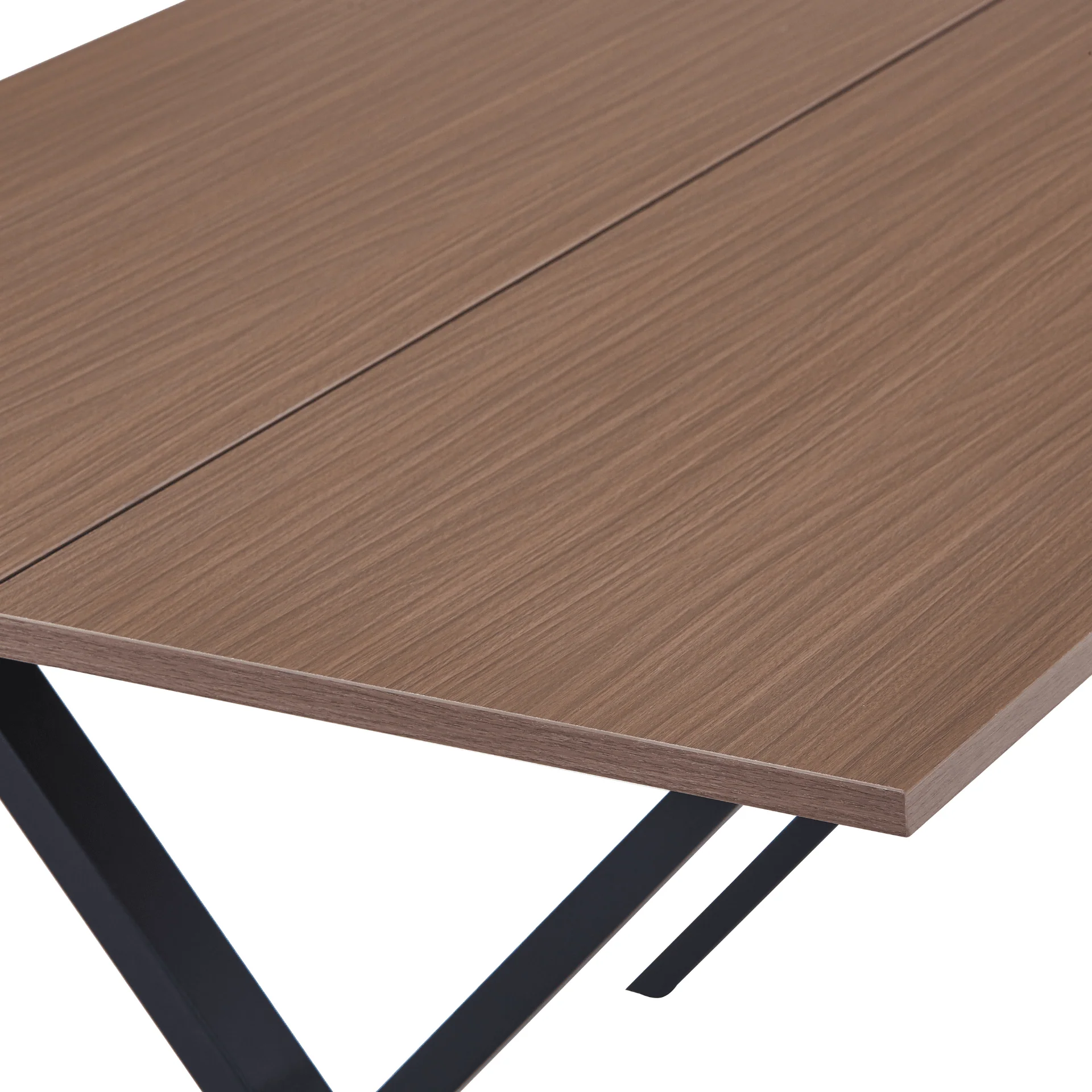Marly Table Plank en placage chêne fumé 150x80x75 cm - Image 10