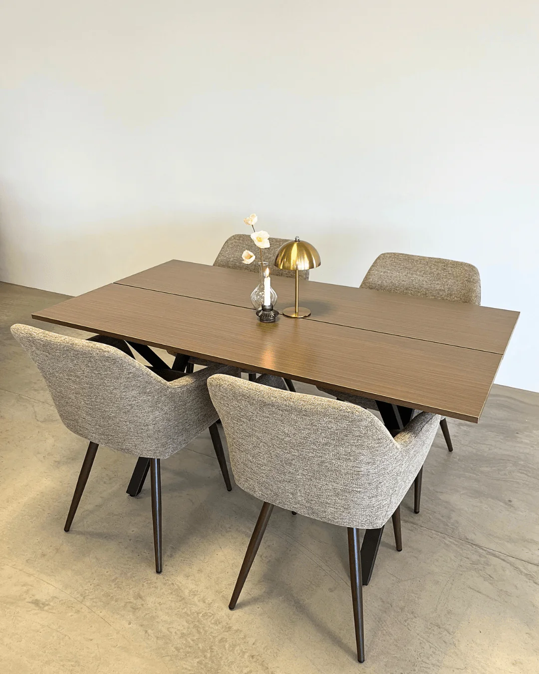 Marly Table Plank en placage chêne fumé 150x80x75 cm - Image 5