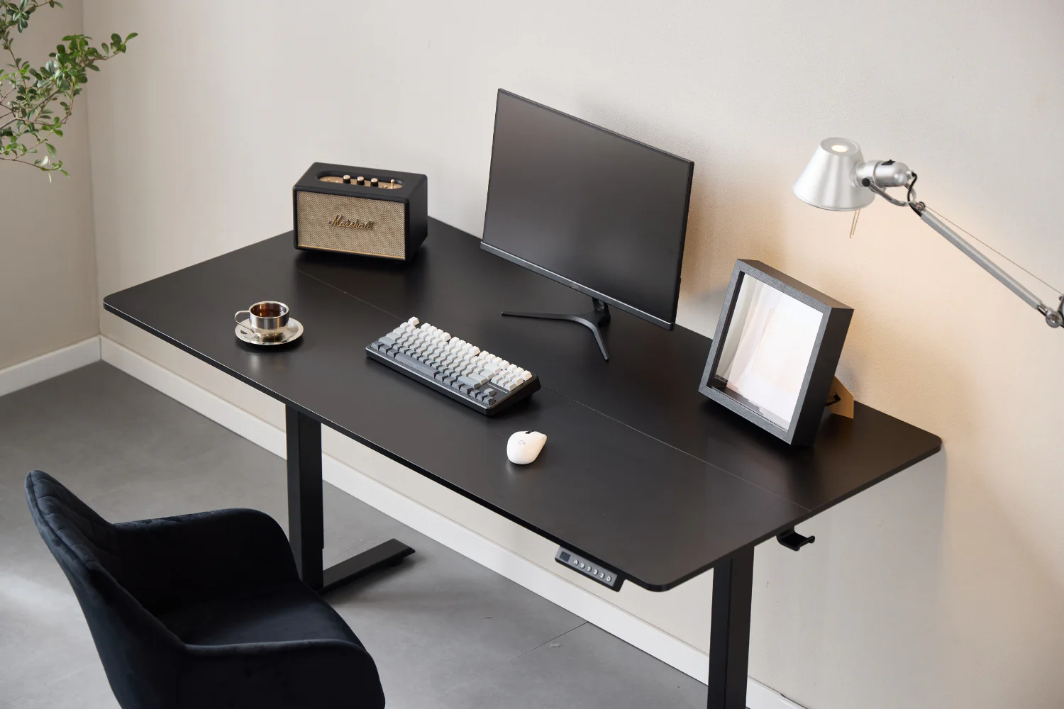 Table réglable en hauteur Damian 160x80 cm en noir - Image 10
