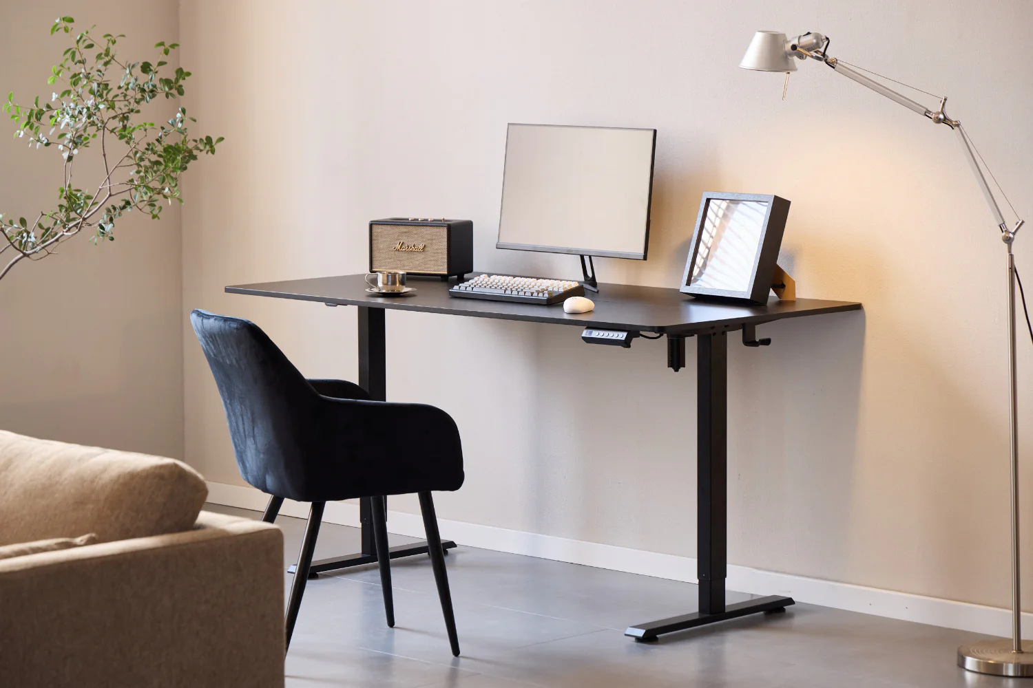 Table réglable en hauteur Damian 160x80 cm en noir - Image 11
