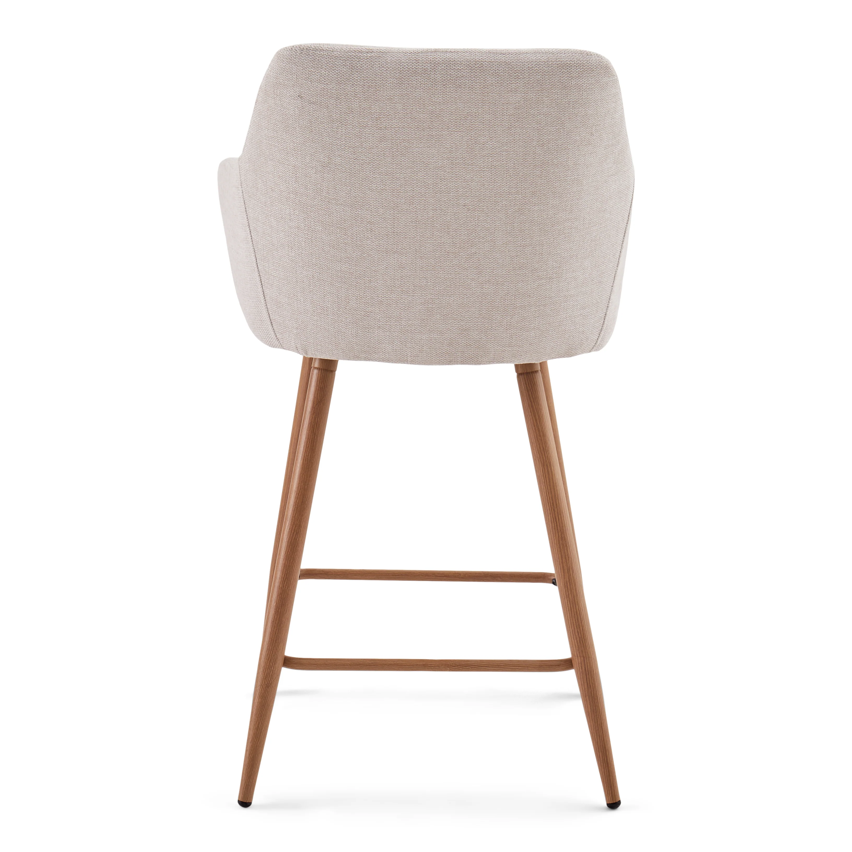 Jenna Tabouret de bar - textile beige avec accoudoirs 65 cm - Image 3