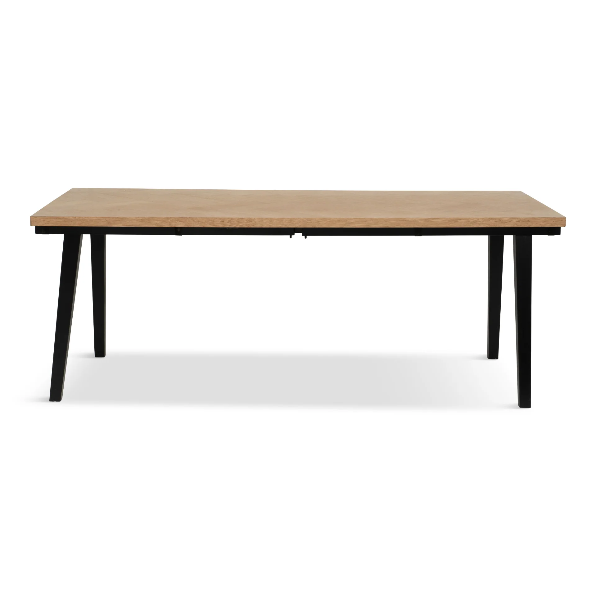 Valeria – table à manger à motif chevron 200×90 cm en placage chêne laqué - Image 4