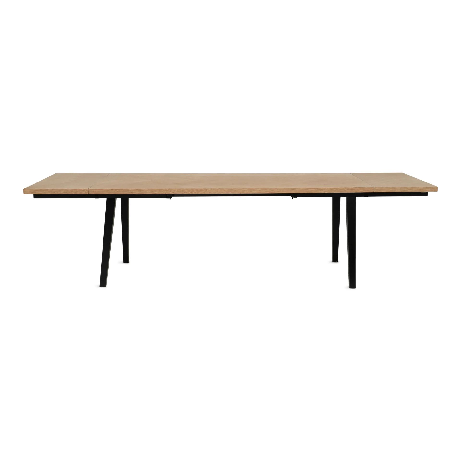 Valeria – table à manger à motif chevron 200×90 cm en placage chêne laqué - Image 5