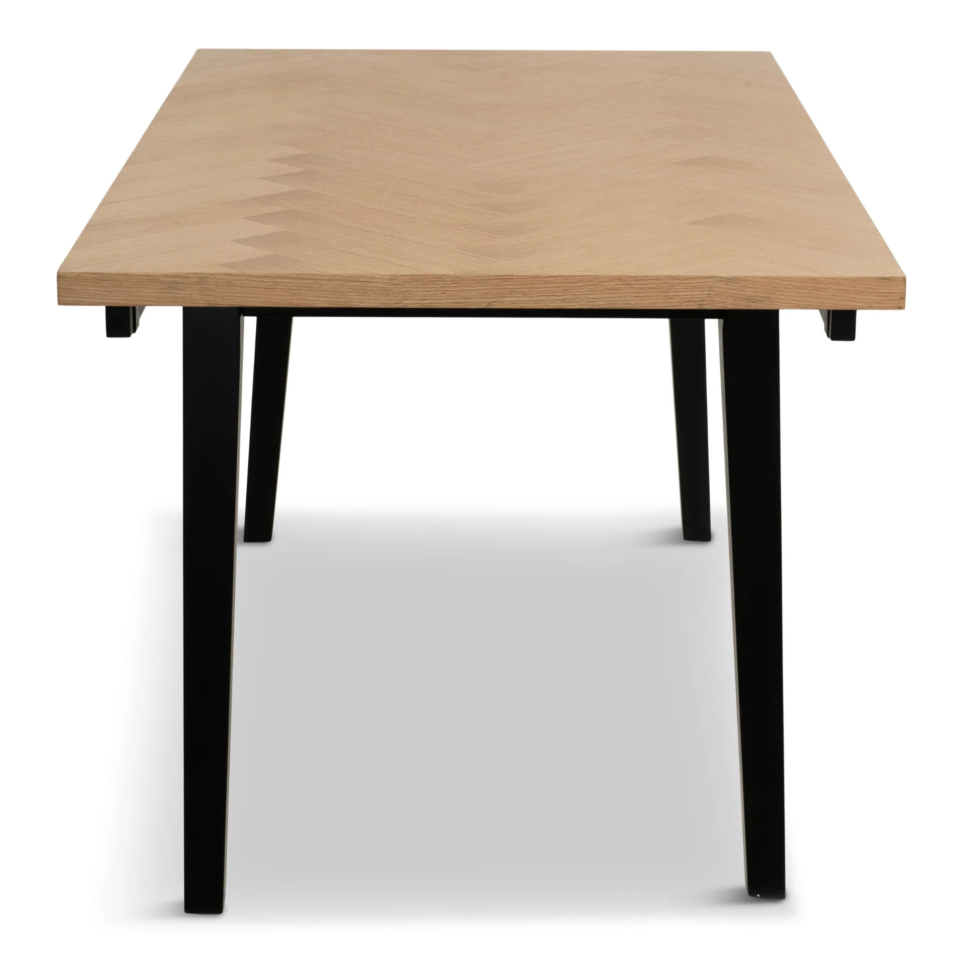 Valeria – table à manger à motif chevron 200×90 cm en placage chêne laqué - Image 7