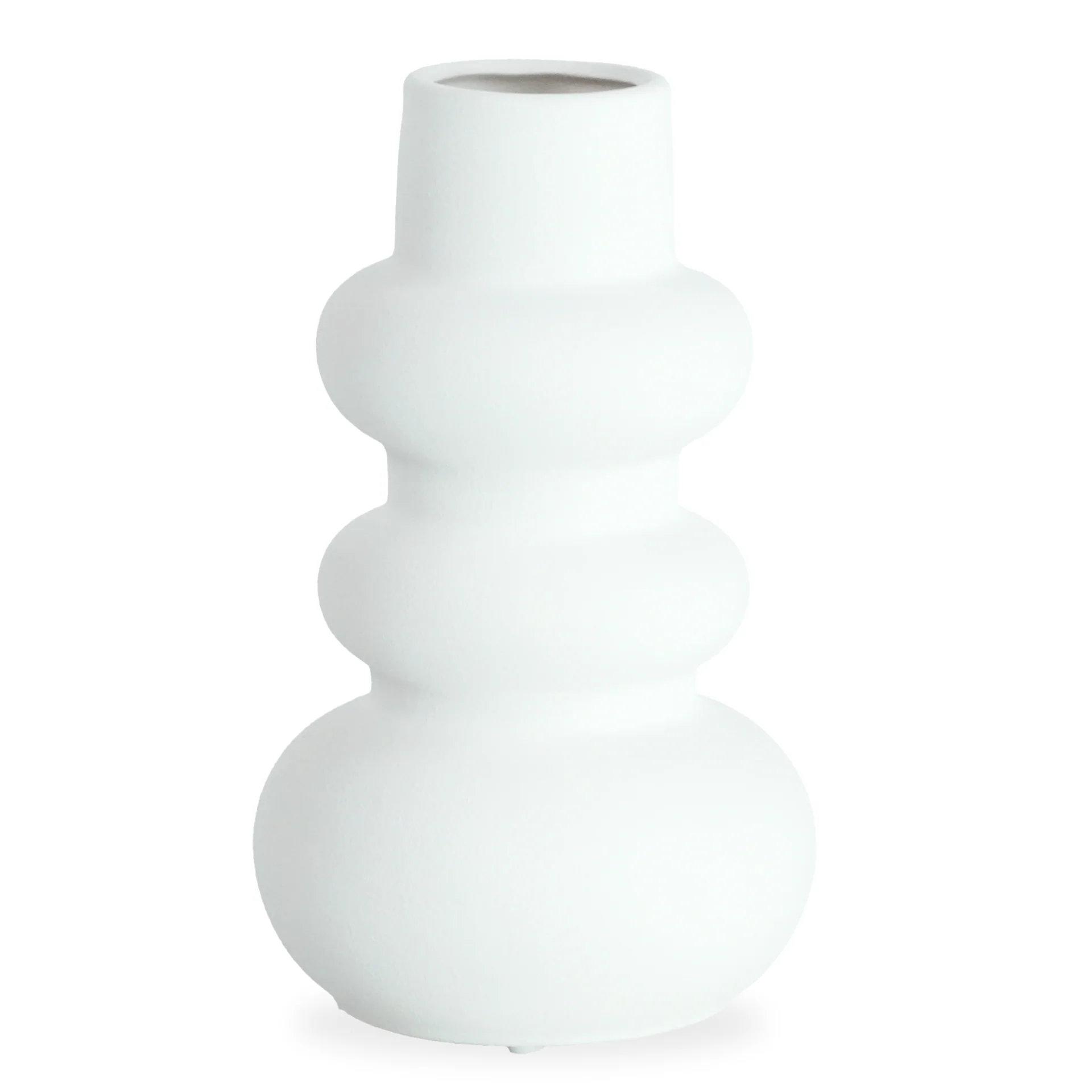 Vase en céramique Billie blanche 24 cm