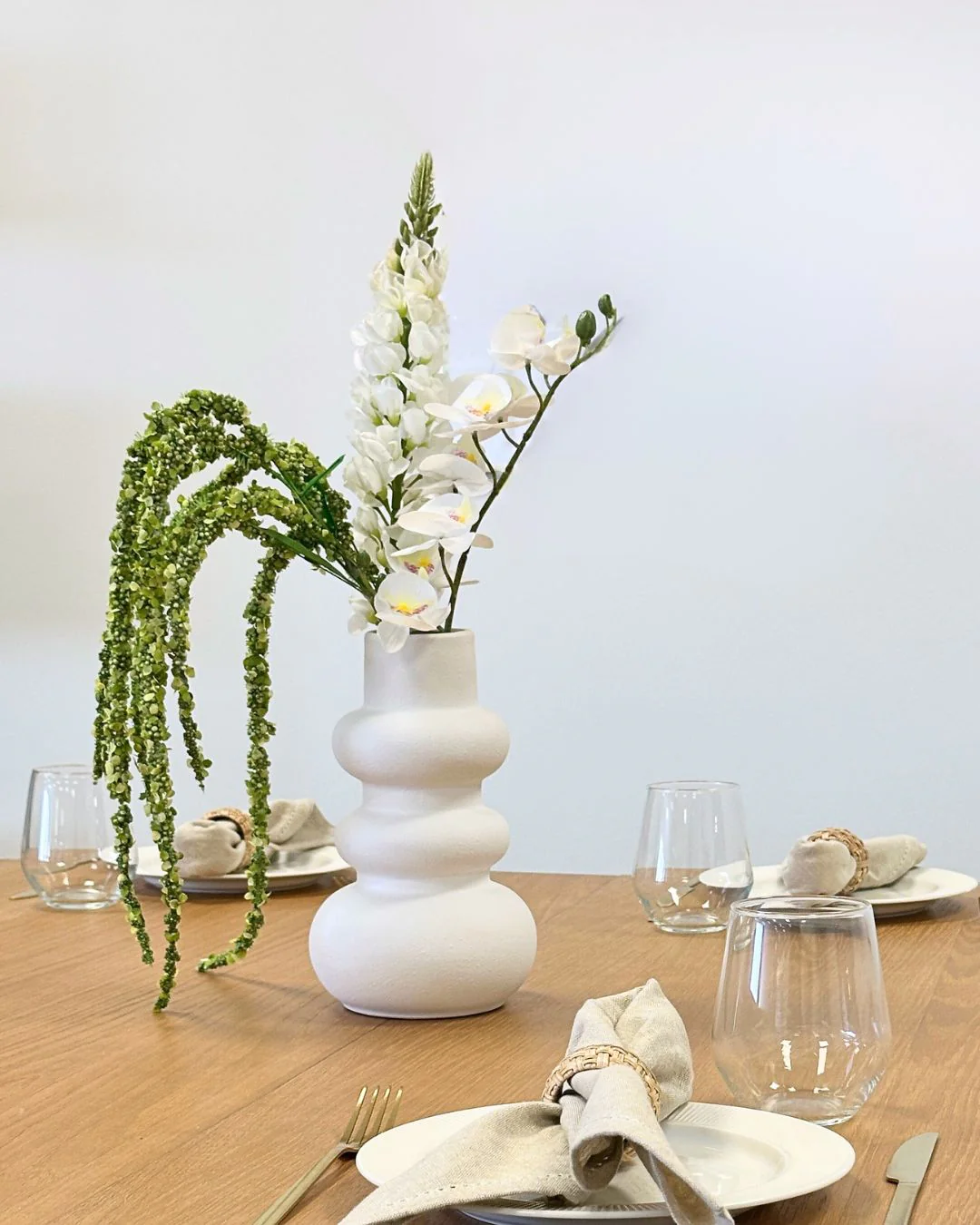 Vase en céramique Billie blanche 24 cm - Image 2