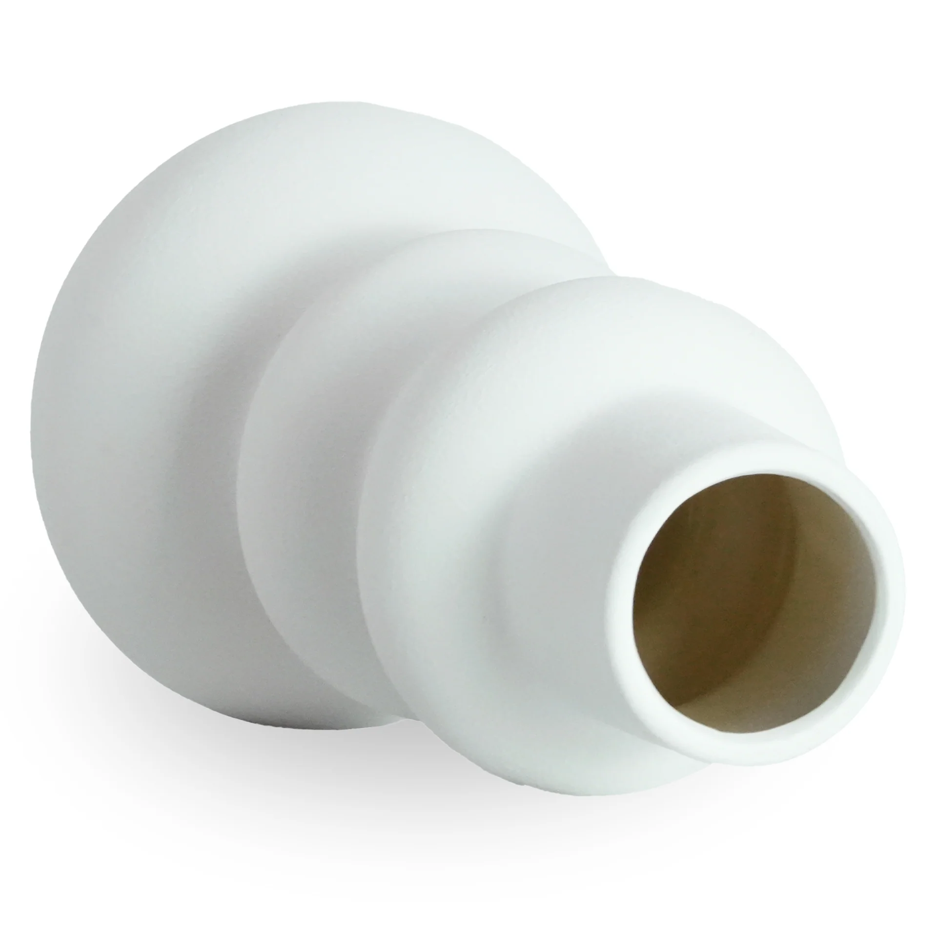 Vase en céramique Billie blanche 24 cm - Image 3