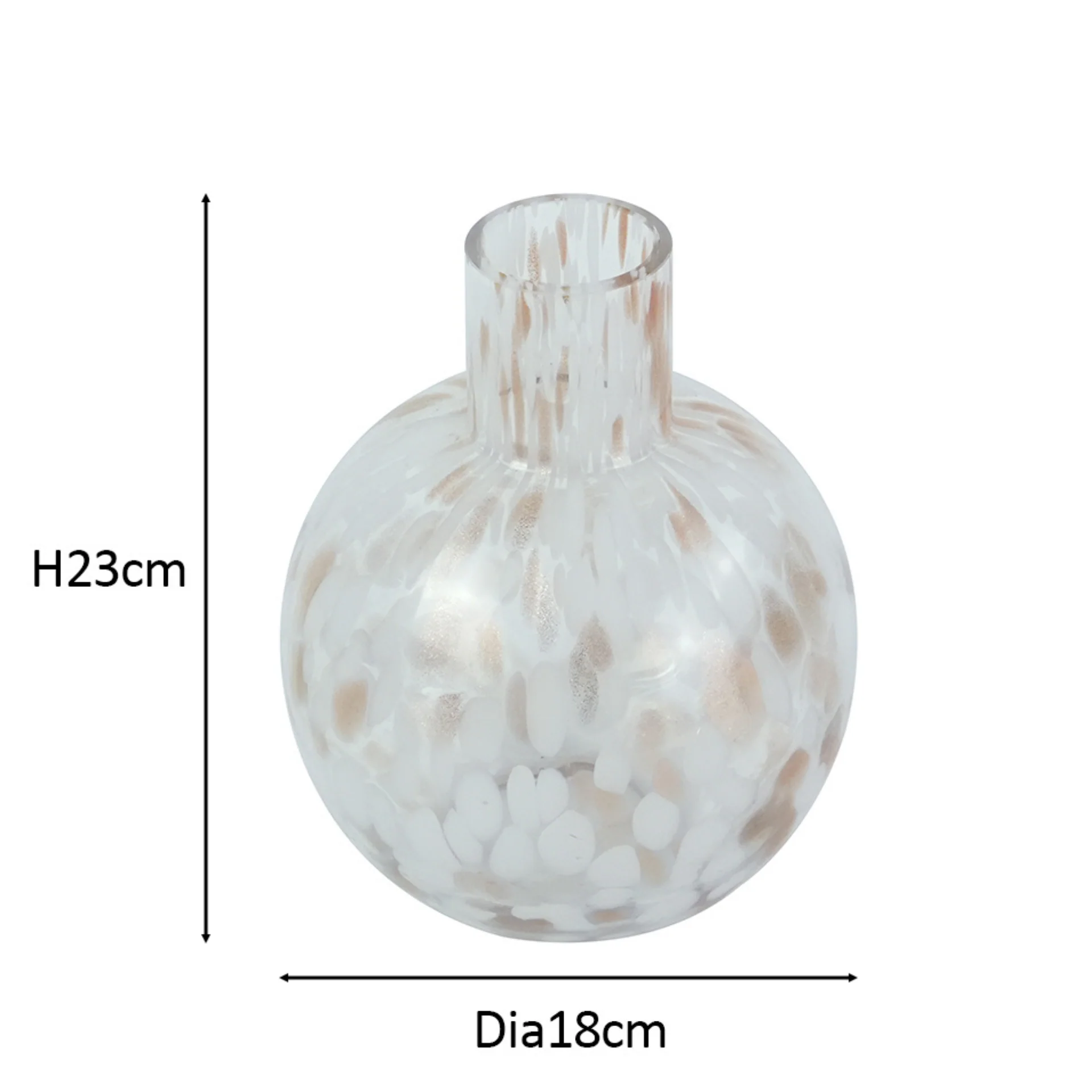 Fanny vase en verre blanche 23 cm - Image 4