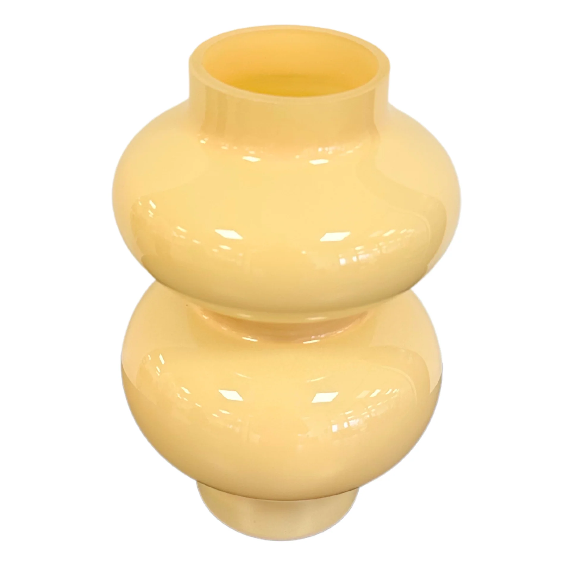 Gaia - Vase en verre jaune 21 cm - Image 2