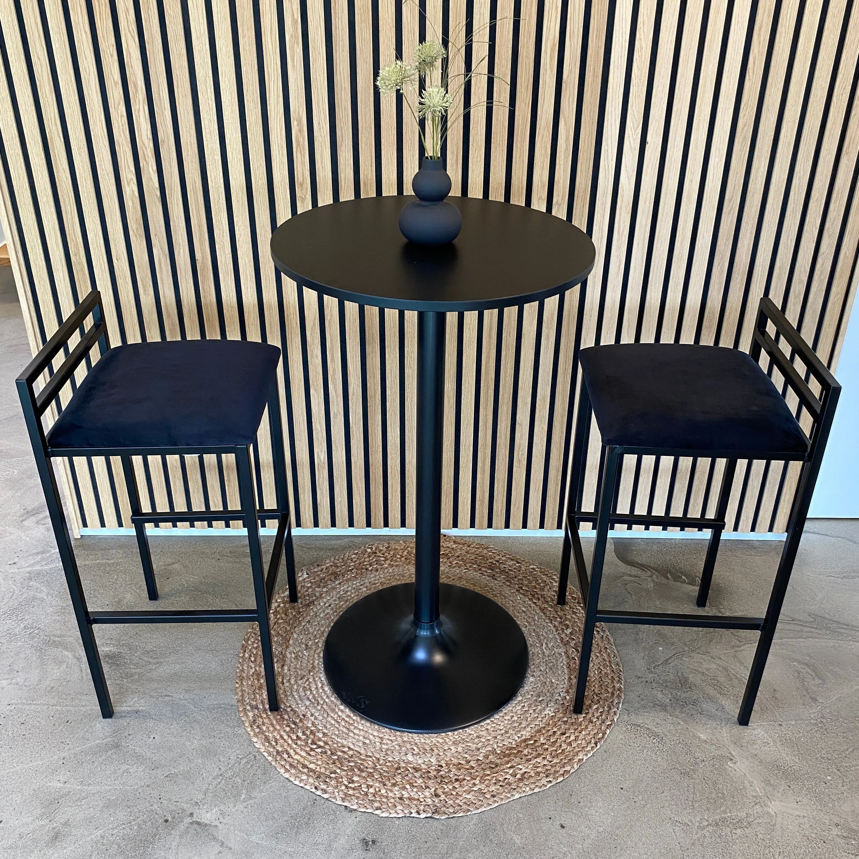 Wilma - Table de bar ronde noire Ø60 cm - Image 3